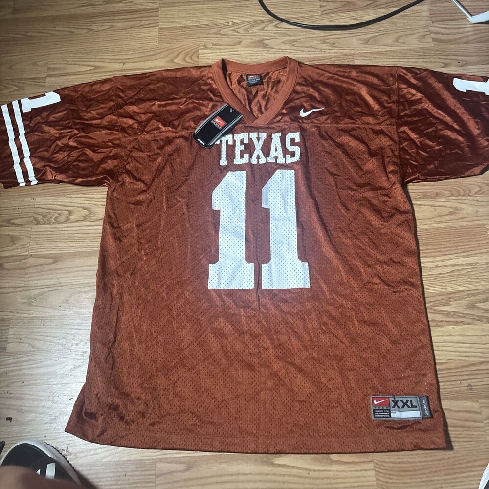 NEW 2XL Texas Longhorns Nike Home Burnt Orange Jersey #11 Vintage